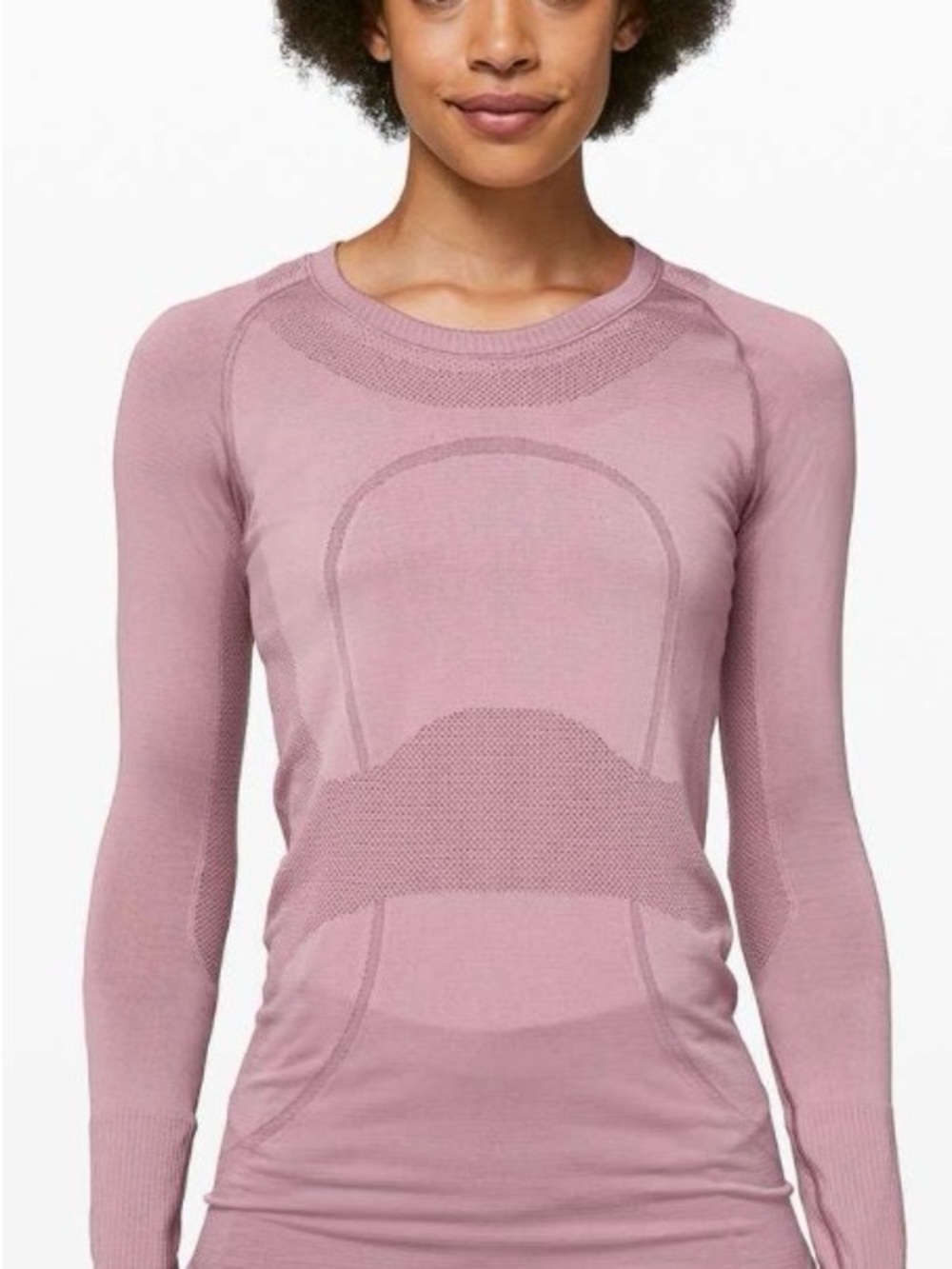 lululemon athletica Long-Sleeve Seamless Top in Dusty Rose
